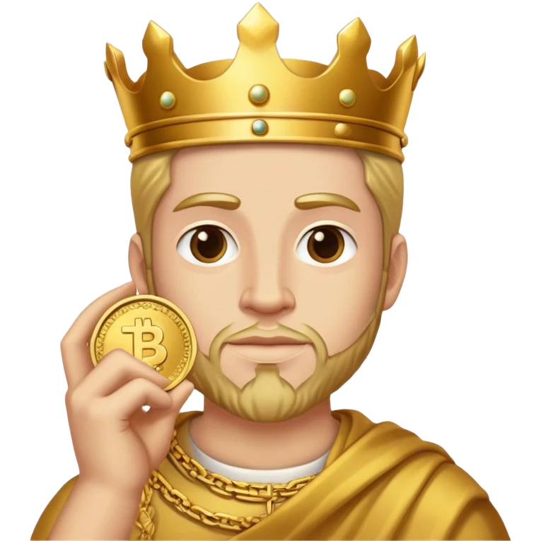 Me holding a gold coin like King Midas emoji