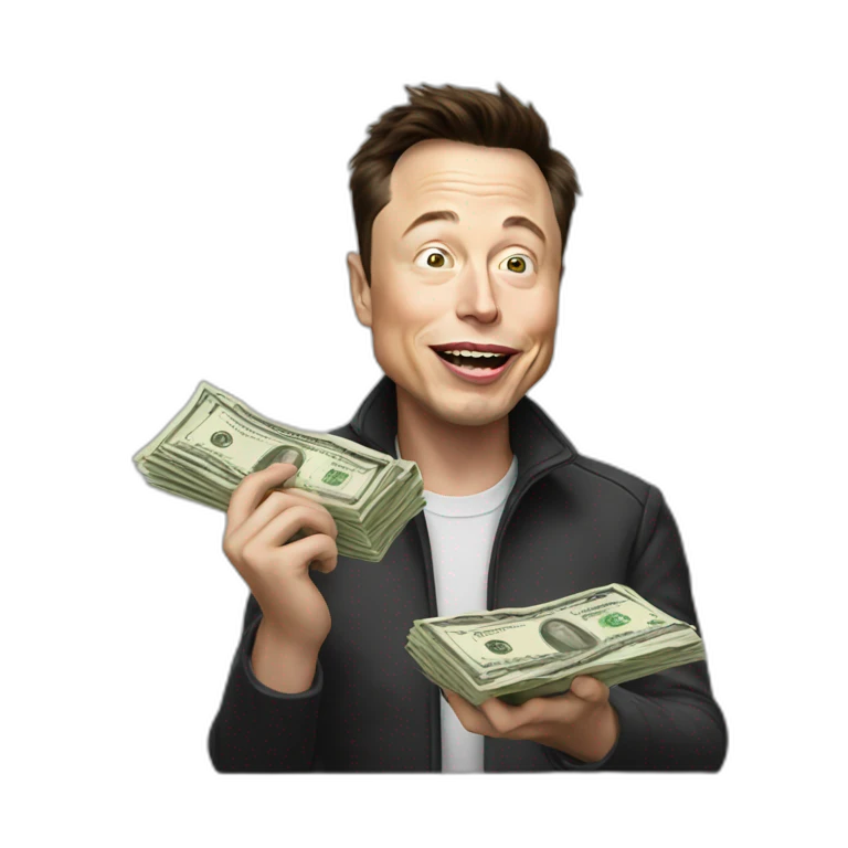 elon musk eating money emoji