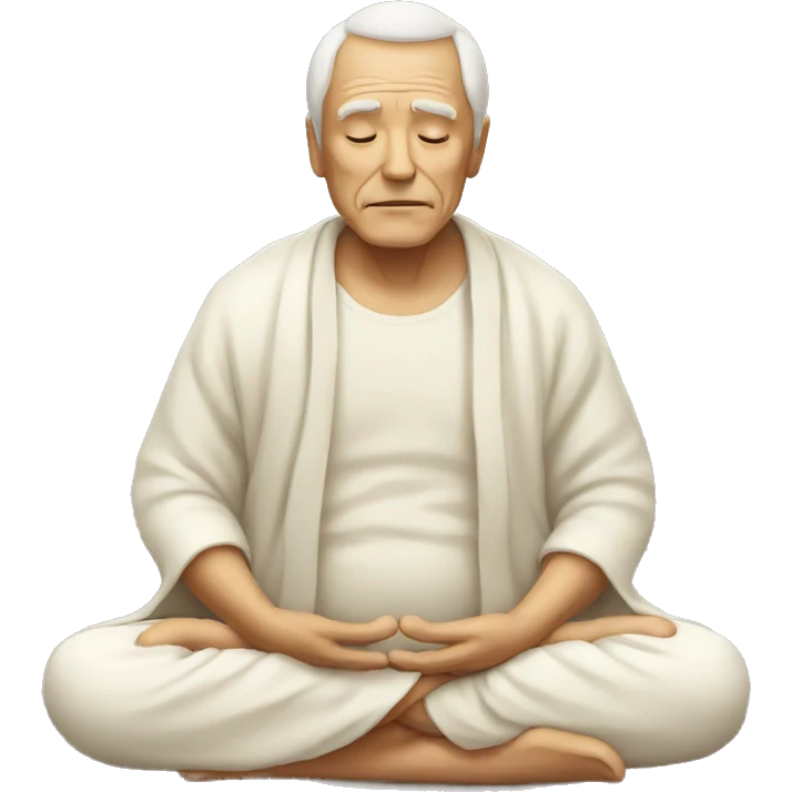 old man meditating emoji