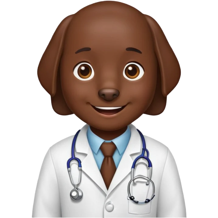 Chocolate lab doctor emoji