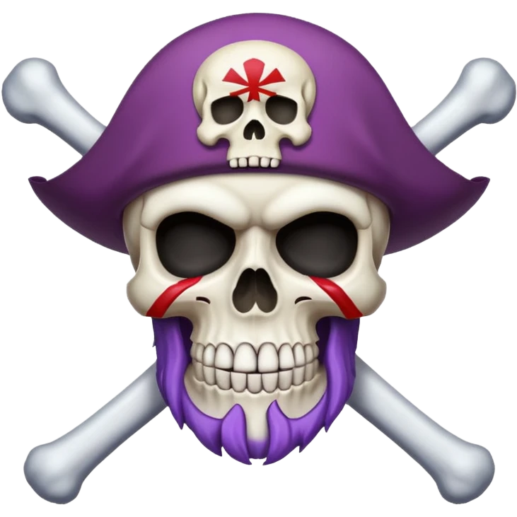 Whitebeard pirates jolly roger emoji
