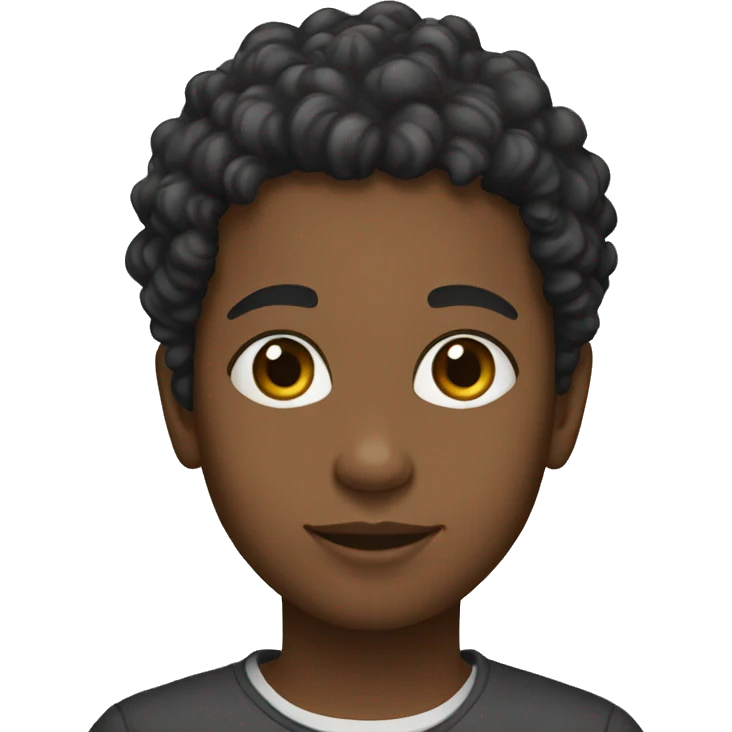 young black muslim with a curly hair emoji