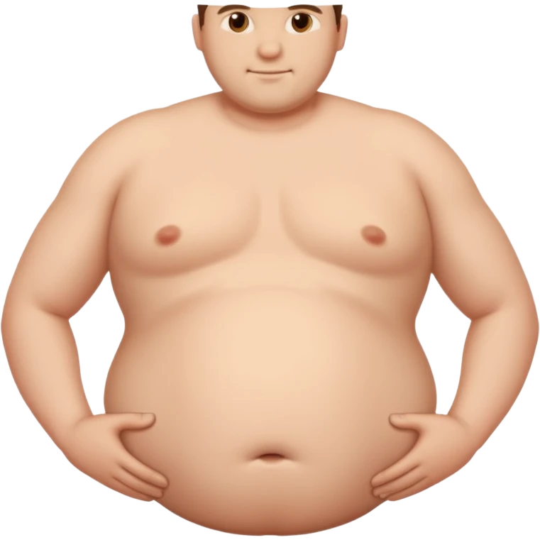 A man’s round belly emoji