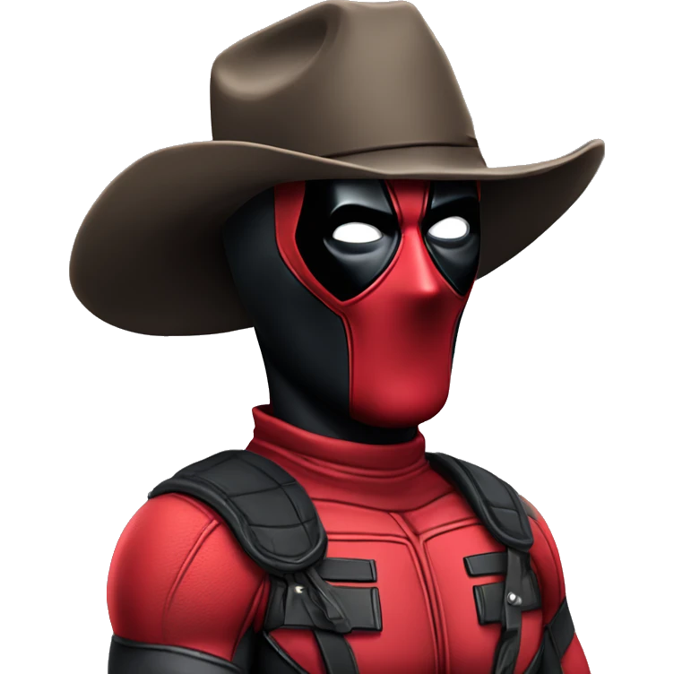 deadpool with cowboy hat emoji