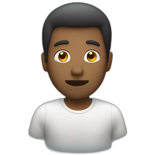 casual guy looks at phone emoji