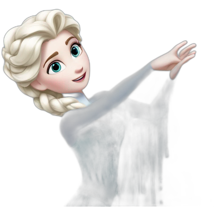 elsa -frozen lanzando hielo con las manos emoji