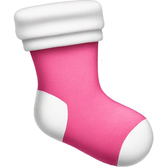 Christmas sock in pink  emoji