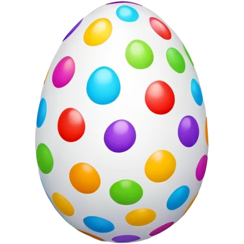 Polka dot egg Rainbow  Color emoji