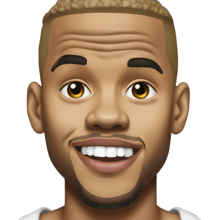 Hyper Realistic Chris Brown forever album  emoji