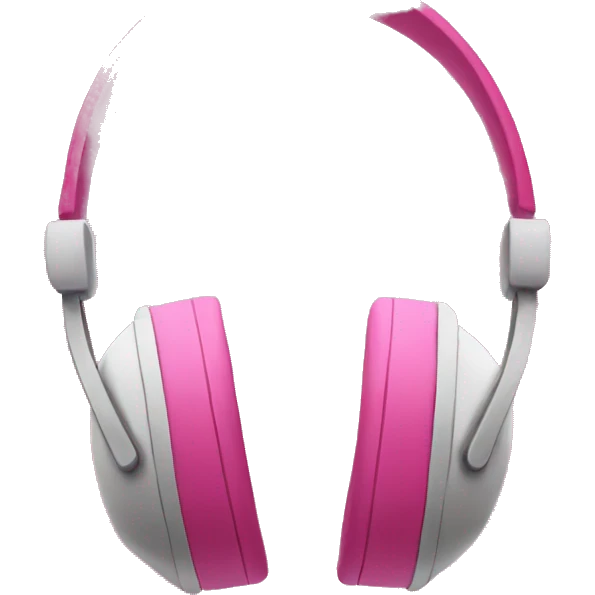 Pink headphones  emoji