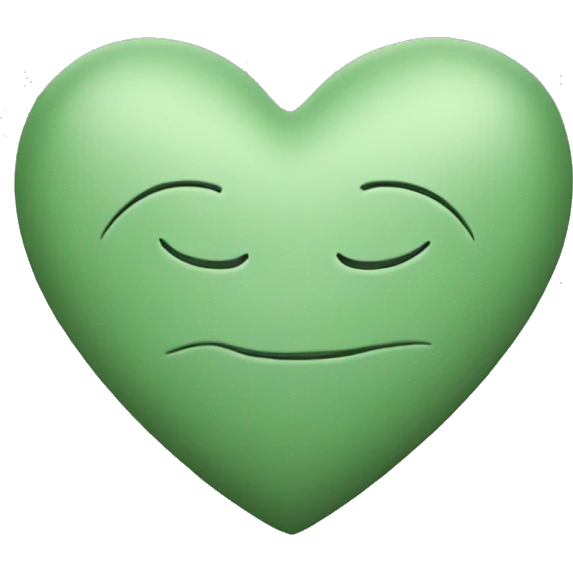 sage green heart emoji