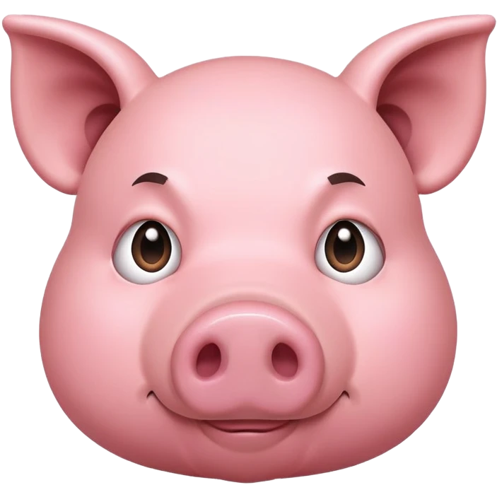Suspicious pig face emoji