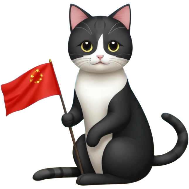 хочу эмодзи черный флаг который будет плавно двигаться как по ветру,при этом белым текстом в нем будет написано слово"Lutik" emoji