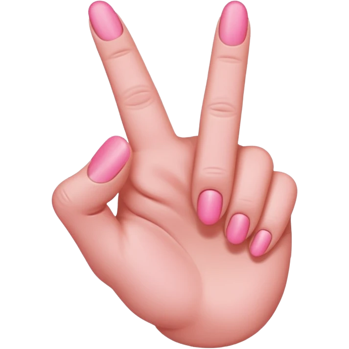 Pink middle finger emoji