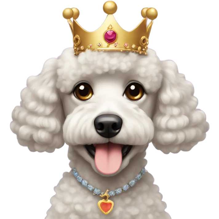 Poodle with crown emoji