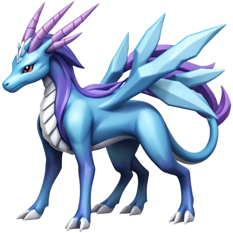 dialga-suicune-hybrid, full body emoji
