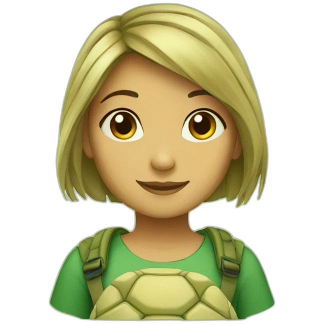 girl turtle emoji