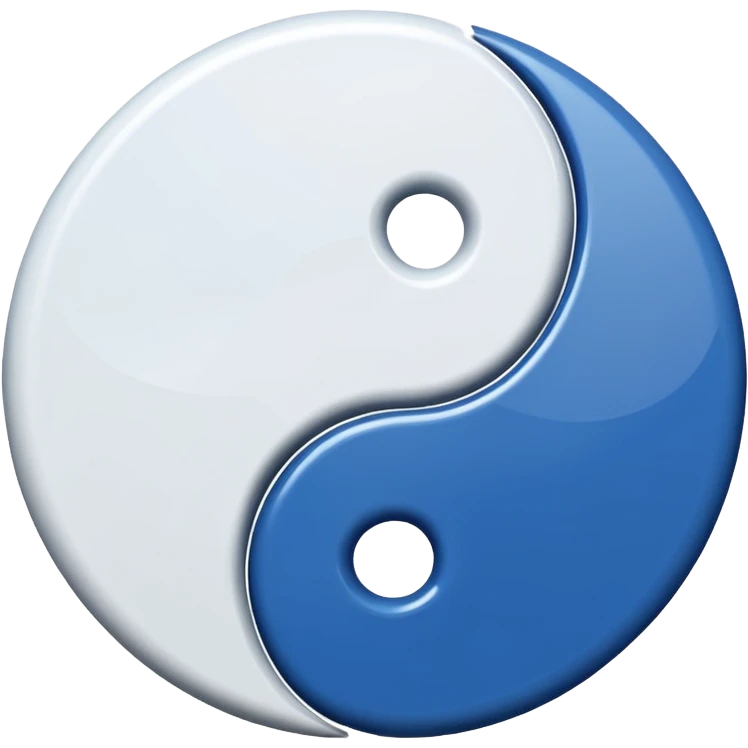 blue ying yang emoji
