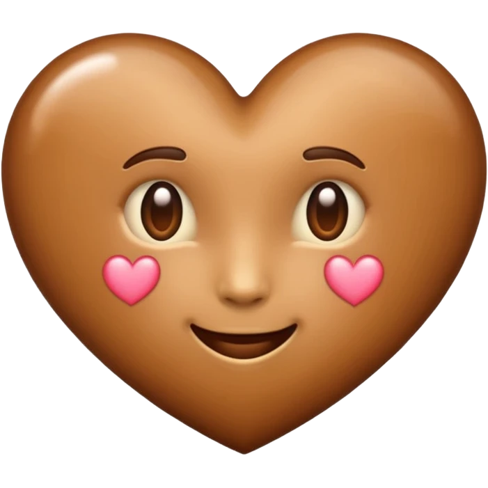 Can you do an iphone heart emoji but a hazel-brownish color  emoji