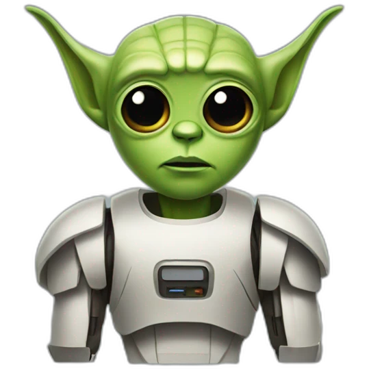 robot with yoda ears emoji