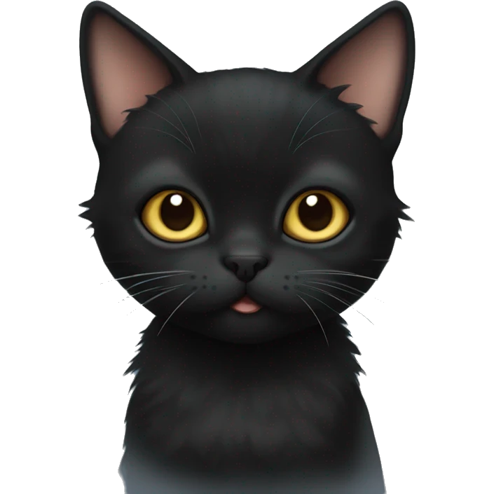 Black munchkin cat emoji