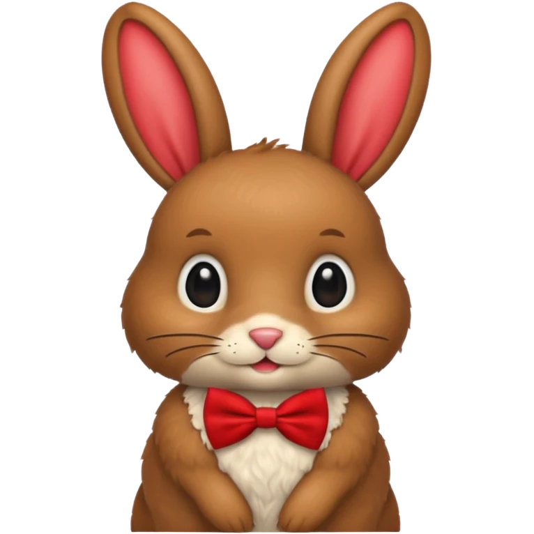 brown bunny with red bowtie emoji