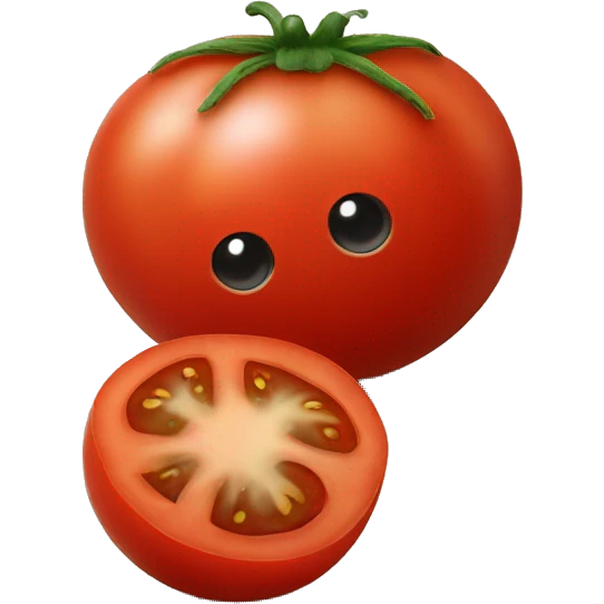 tomato with 3 brown holes emoji