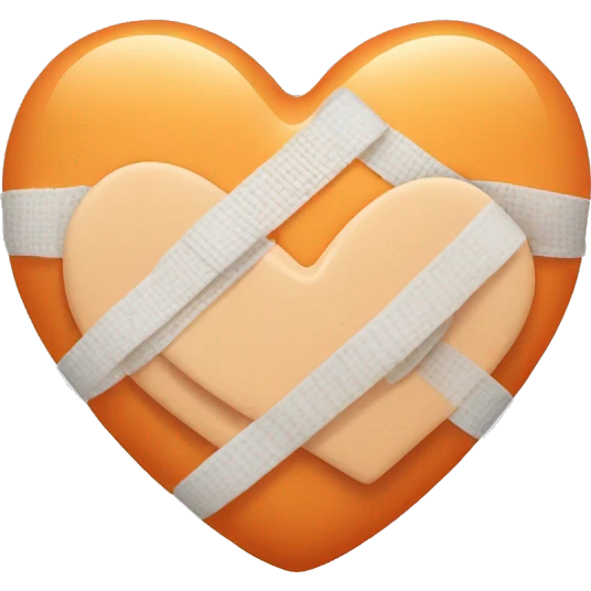 light orange heart with bandages emoji