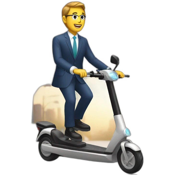 real estate agent on an electric scooter emoji