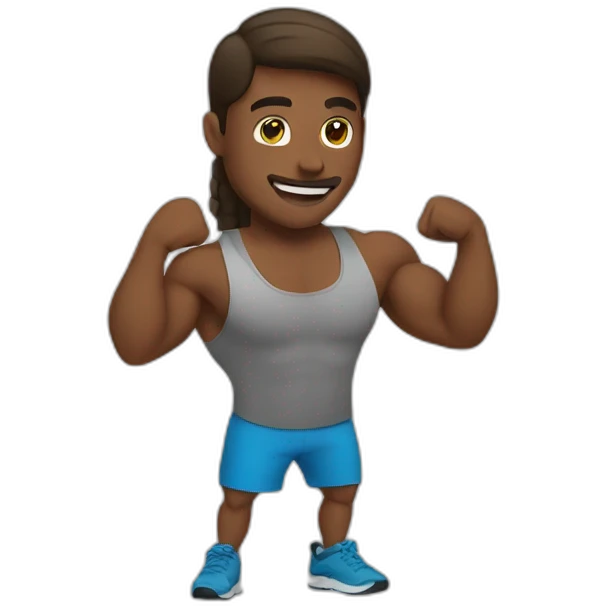 A guy doing workout emoji