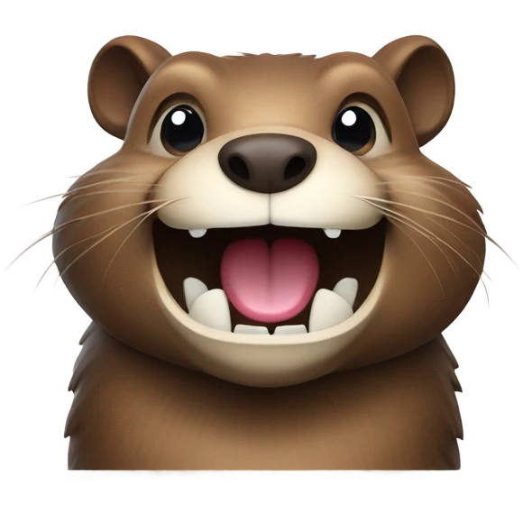 Happy beaver emoji