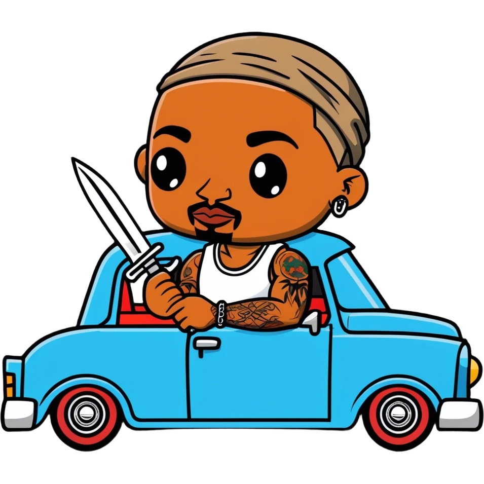 Tupac muñeco chucky tatuajes cuchillo carro lowrider  emoji