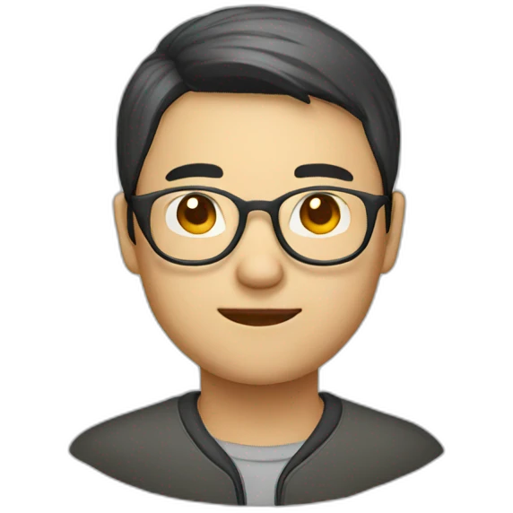 chinese round glasses developer emoji