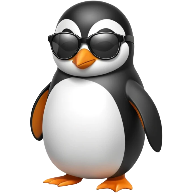 Penguin with sunglasses emoji