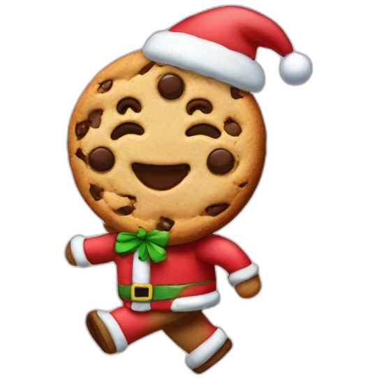 Cookie christmas walking  emoji