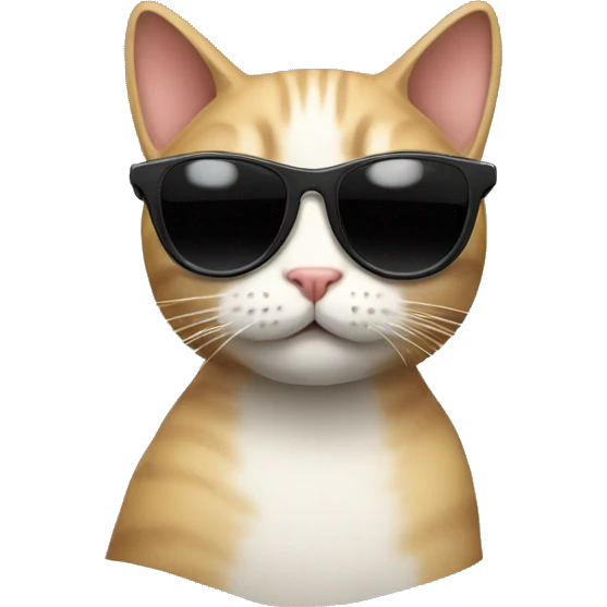 Cat with sunglasses emoji