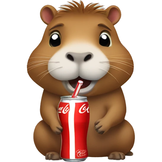 capybara with a coke emoji