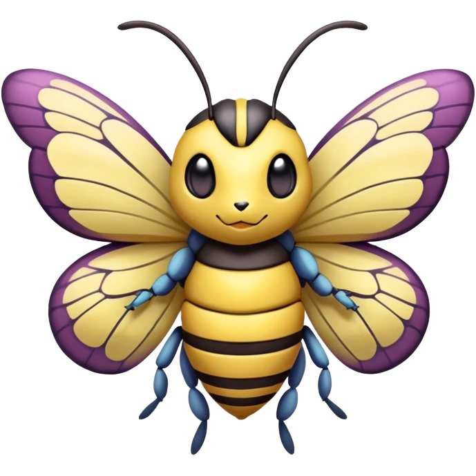 Cute Chibi Beedrill-Butterfree-Pokémon-Fakémon-creature emoji