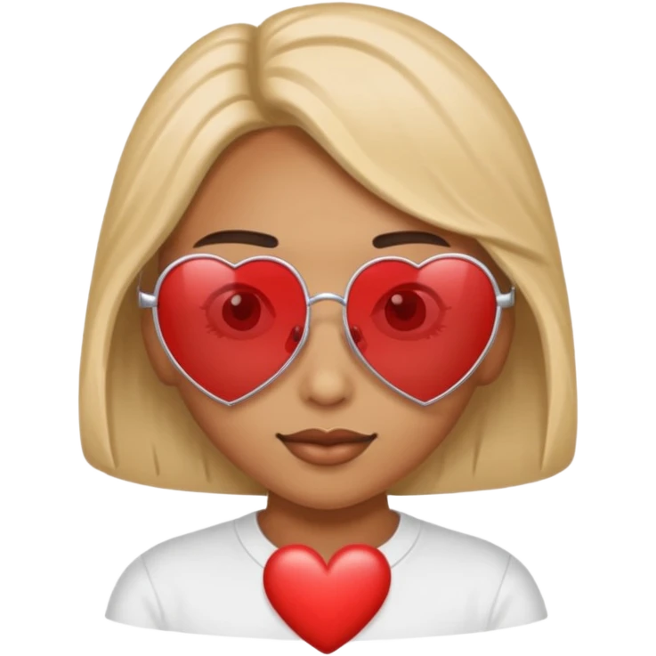 Person with heart sunglasses  emoji
