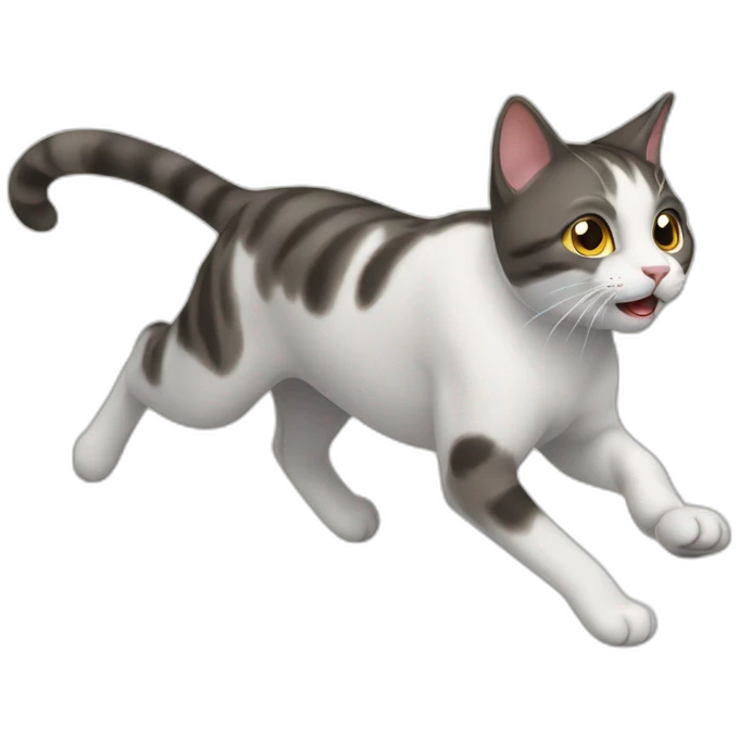 cat running emoji