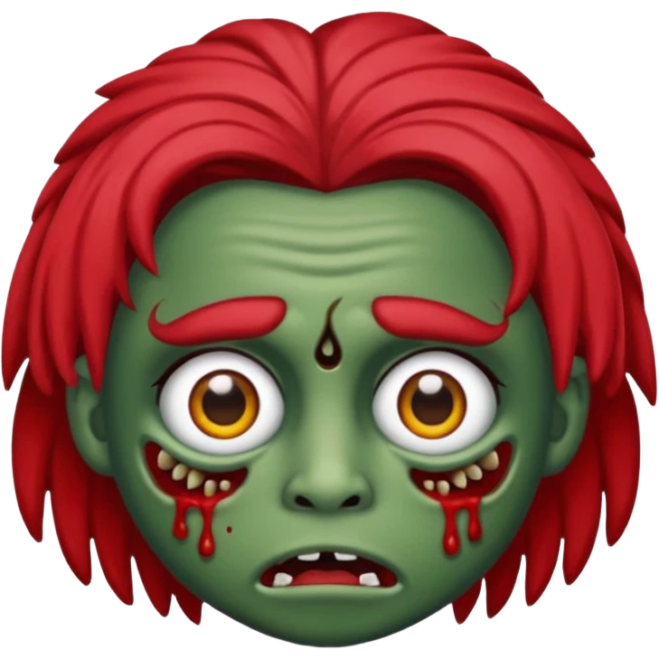 Eu quero fazer um memoji de zombie com cabelo cacheado emoji