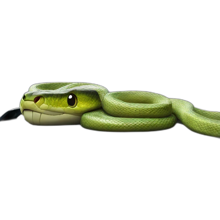 Snake on a car emoji