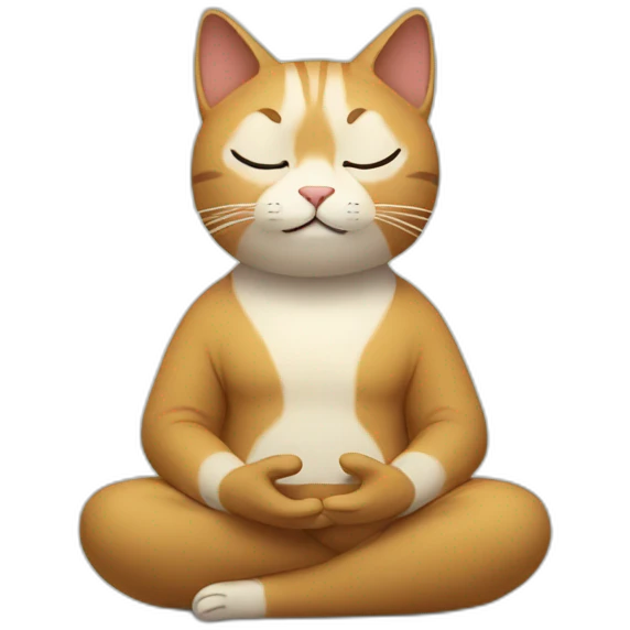 meditating cat emoji