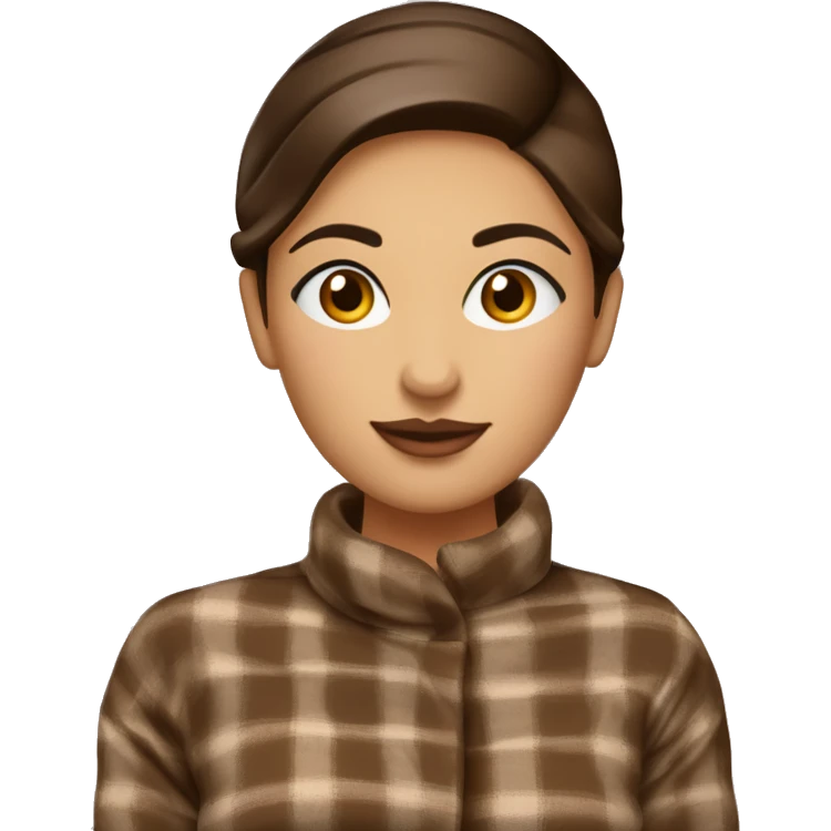 Femme métisse avec chignon yeux marron foncé buvant un chocolat sous un plaid  emoji