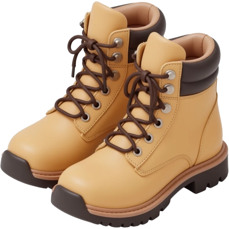 beige hiking boots emoji