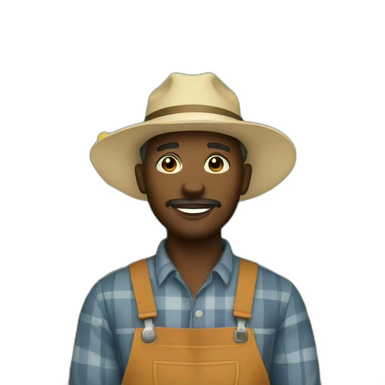 Black farmer emoji