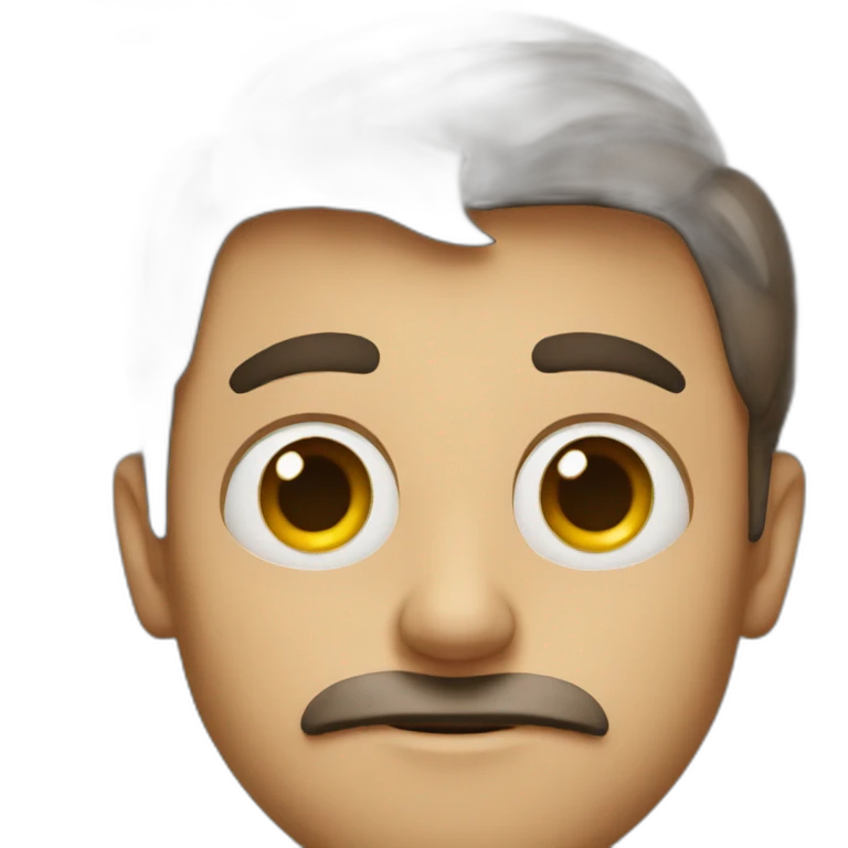 Man with enormous eyes emoji