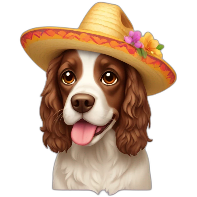 spring spaniel with sombrero emoji