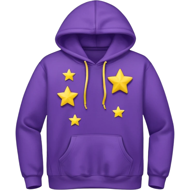 A Purple hoodie with yellow stars on it  emoji