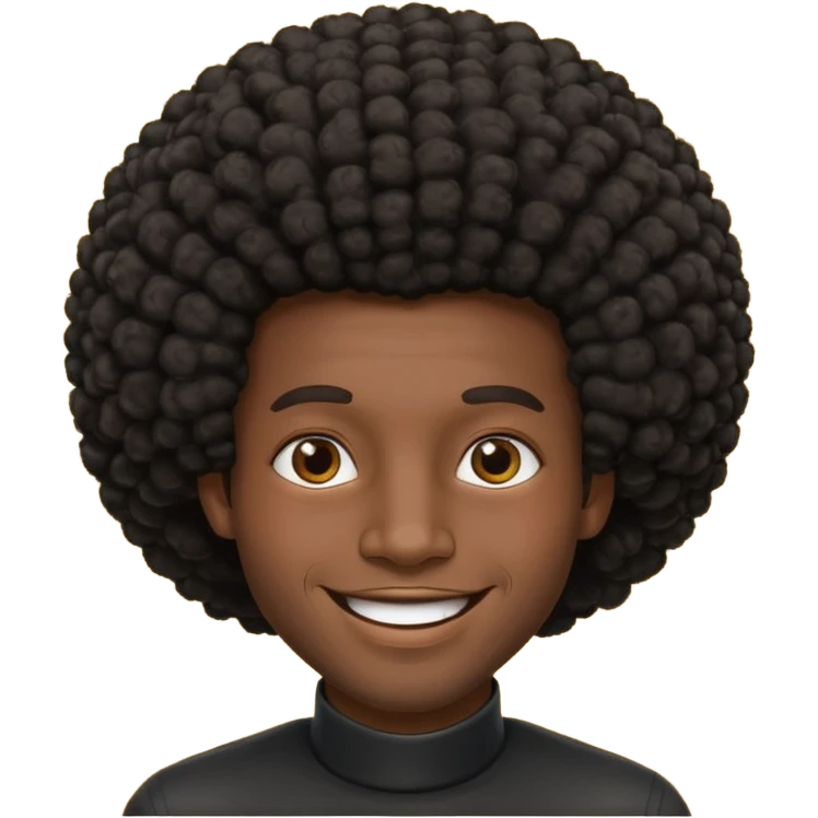 Black men hairstyle afro emoji